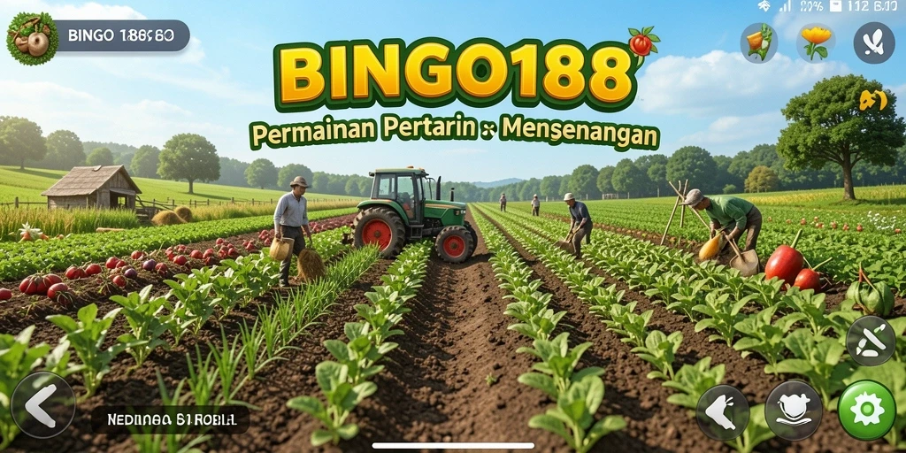 Screenshot BINGO188 menunjukkan petualangan seru dalam mengelola ladang virtual.