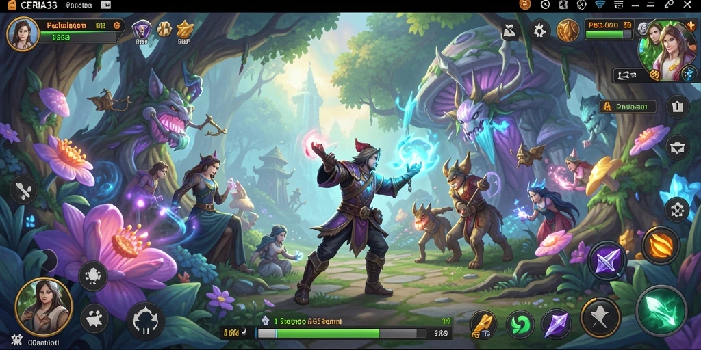 Tampilan gameplay CERIA33 yang memukau dengan dunia petualangan yang luas.