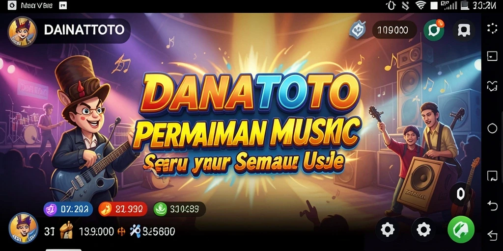 Tampilan gameplay seru dalam permainan musik DANATOTO.