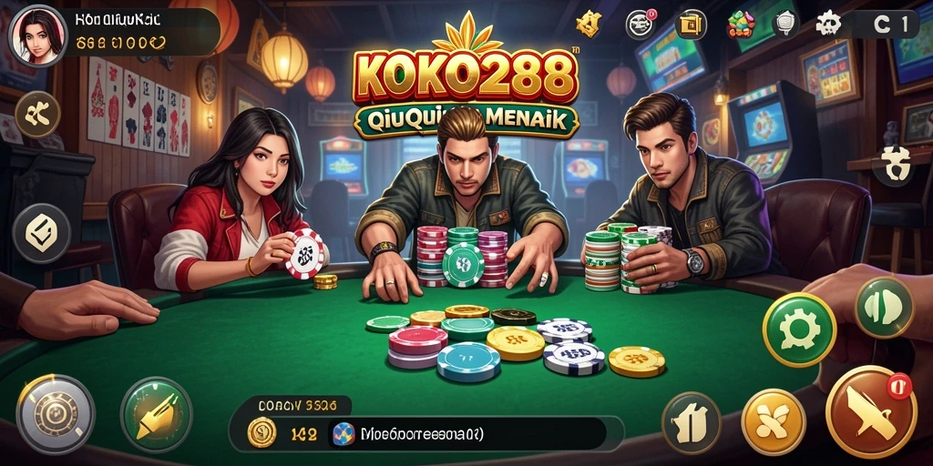 Tampilan gameplay QiuQiu yang seru dan mendebarkan.