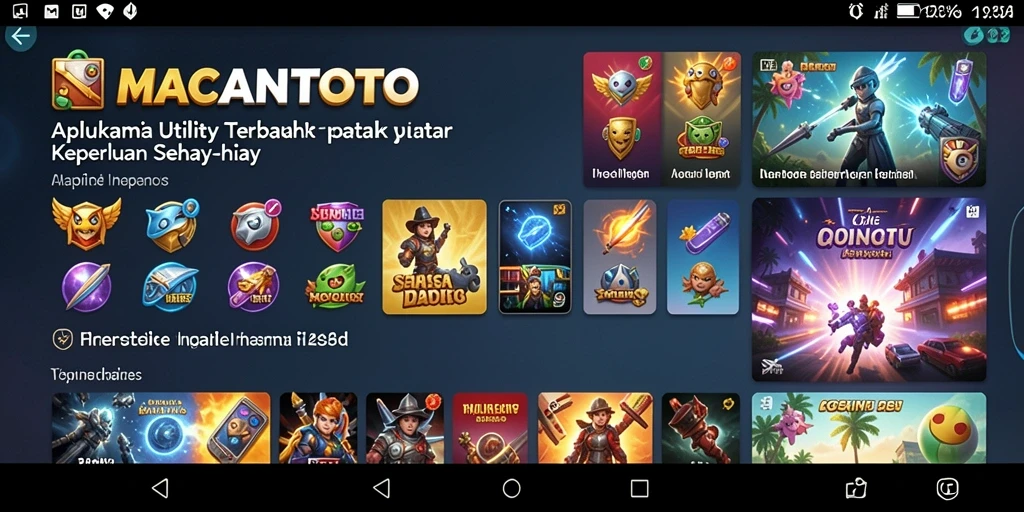 Tampilan antarmuka utama MACANTOTO dengan fitur Utility.