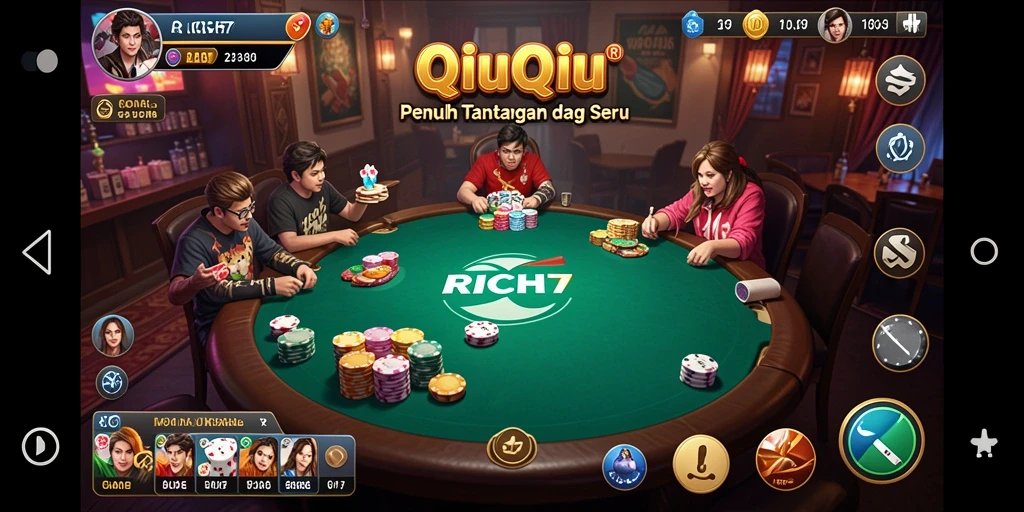 Tampilan gameplay QiuQiu yang menarik dan seru.