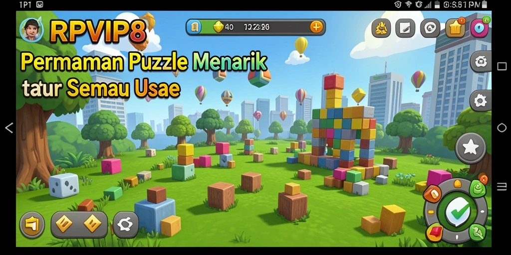 Screenshot gameplay RPVIP8 yang menampilkan tantangan puzzle yang menarik.