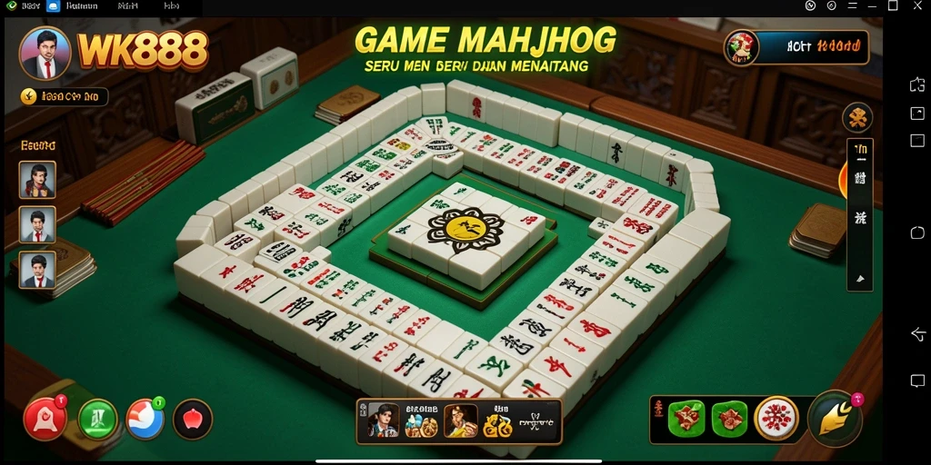 Tampilan gameplay seru di WK888 dengan puzzle Mahjong.
